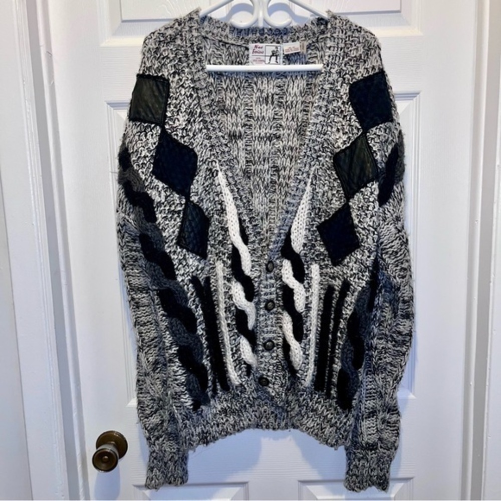 Vintage Nino Foriero Cardigan Sweater 90' long sleeve grandpa Medium Men winter